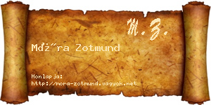 Móra Zotmund névjegykártya